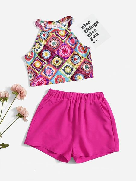 sheen girls' mandala print halter and shorts she, White
sheen girls' mandala print halter and shorts she, White