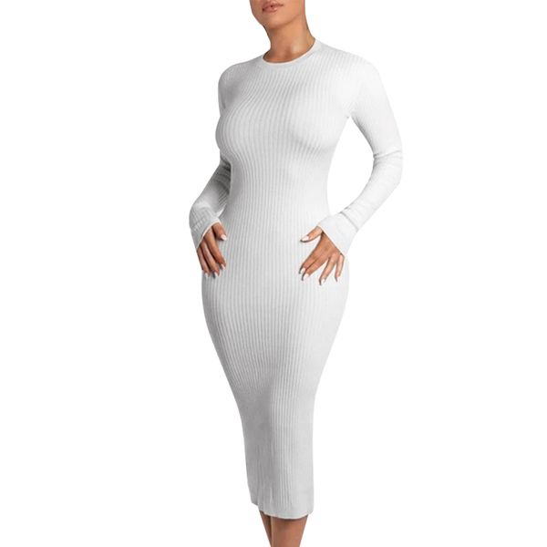 pencil dress high street style knit long dresses women's white bodycon backless sleeve high waist hip, Black;gray
pencil dress high street style knit long dresses women's white bodycon backless sleeve high waist hip, Black;gray