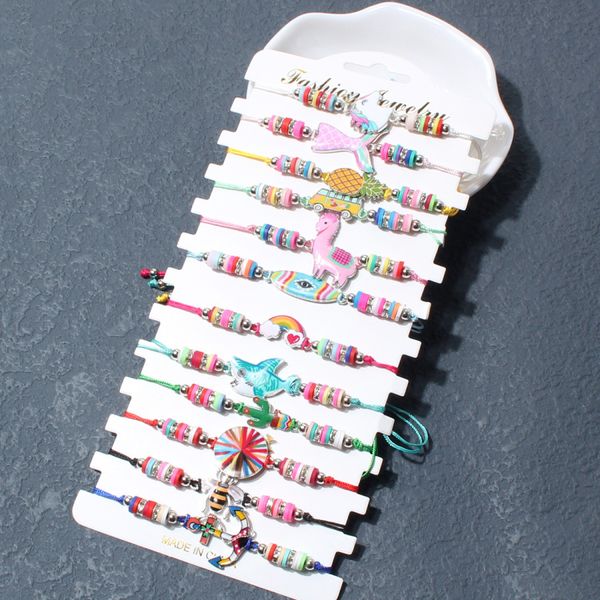 colorful enameled animal charm bracelet summer polymer clay jewelry for wholesale 12pcs/set, Golden;silver
colorful enameled animal charm bracelet summer polymer clay jewelry for wholesale 12pcs/set, Golden;silver