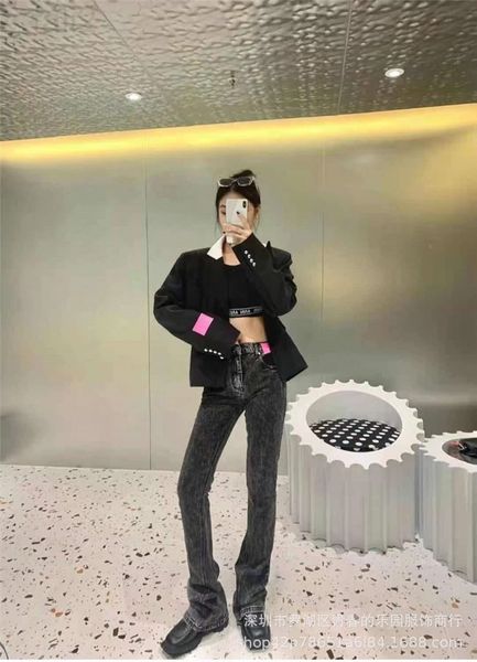 women's jeans designer ann new product pink lizard leather brand black wash horn cowboy pants female xu lu star same style lxxr, Blue
women's jeans designer ann new product pink lizard leather brand black wash horn cowboy pants female xu lu star same style lxxr, Blue