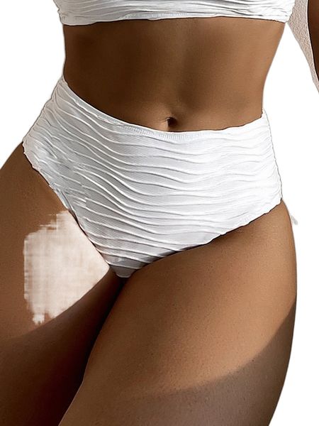textured bikini bottom 798u#, White;black