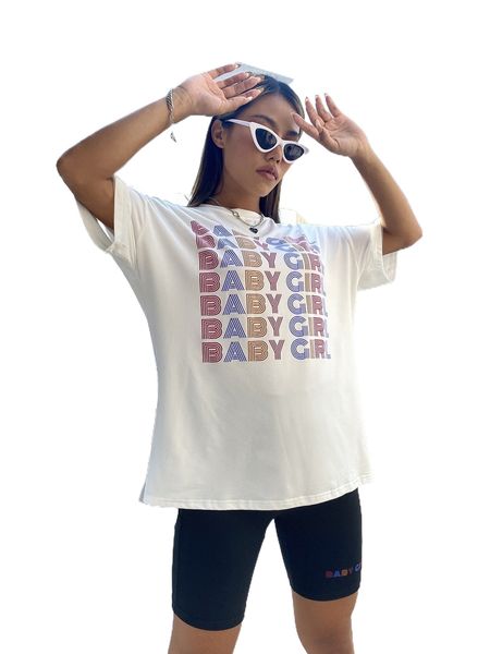 slogan graphic drop shoulder tee & biker shorts set e5hc#, White
slogan graphic drop shoulder tee & biker shorts set e5hc#, White