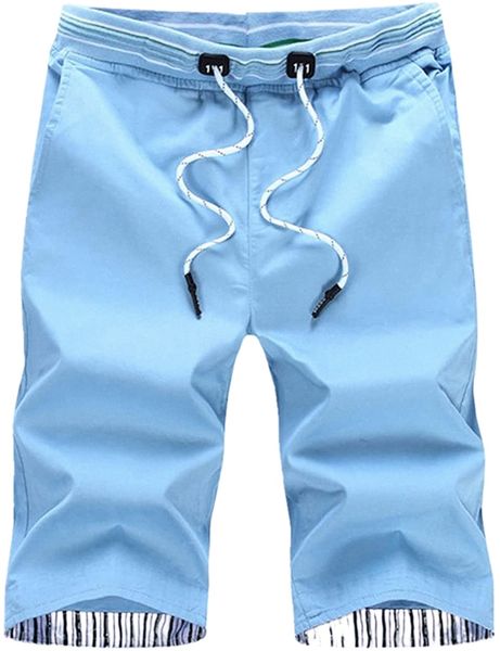 young men's casual style cotton slim-fit straight short beach shorts b4xt#, White;black
young men's casual style cotton slim-fit straight short beach shorts b4xt#, White;black