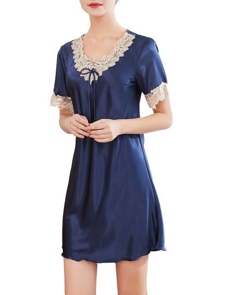 women nightdress sleepwear imitated silk short sleeve negligee summer satin nightwear v-neck embroidery tunic elegant underwear sleepshirts, Black;red
women nightdress sleepwear imitated silk short sleeve negligee summer satin nightwear v-neck embroidery tunic elegant underwear sleepshirts, Black;red