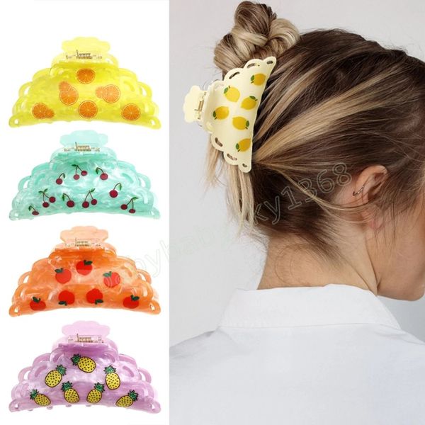 sweet candy color fruit print claw girl all-match cute headwear acetate hair clip barrettes hair accessories, Slivery;white
sweet candy color fruit print claw girl all-match cute headwear acetate hair clip barrettes hair accessories, Slivery;white