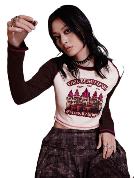 romwe x kmintern dark academia stitching trim letter graphic colorblock crop tee s7it#, White
romwe x kmintern dark academia stitching trim letter graphic colorblock crop tee s7it#, White