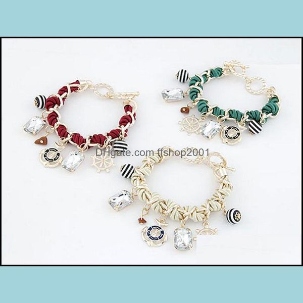 charm bracelets anchor bracelet wind wheel stone mti- braided drop delivery 2021 jewelry ffshop2001 dhl0l, Golden;silver
charm bracelets anchor bracelet wind wheel stone mti- braided drop delivery 2021 jewelry ffshop2001 dhl0l, Golden;silver