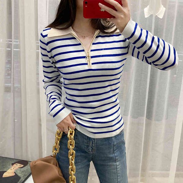 women's sweaters fadan s polo neck knit women's stripe navy front zipper slim pullover sweater bottom thin vyle, White;black
women's sweaters fadan s polo neck knit women's stripe navy front zipper slim pullover sweater bottom thin vyle, White;black