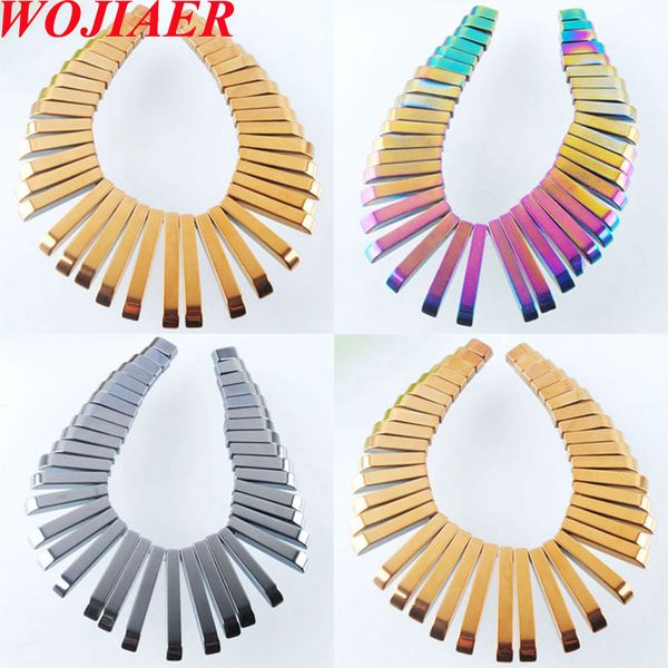 wojiaer natural hematite gem stone graduated 41pcs stick beads pendant set multi-colored for necklace jewelry making bn330, Silver
wojiaer natural hematite gem stone graduated 41pcs stick beads pendant set multi-colored for necklace jewelry making bn330, Silver
