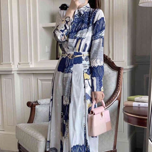 casual dresses style elegant a-line skirt printed landscape high setting mulberry silk dress shirt collar, Black;gray
casual dresses style elegant a-line skirt printed landscape high setting mulberry silk dress shirt collar, Black;gray
