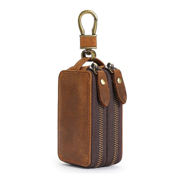 designer portable vintage leather holder car key purse bag double pocket zipper case keychain wallet organizer, Red;blue
designer portable vintage leather holder car key purse bag double pocket zipper case keychain wallet organizer, Red;blue