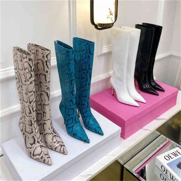 boots fashionable snake pattern boots women's high heels pointed thin back zipper does not fall off the tube slim fashion, Black
boots fashionable snake pattern boots women's high heels pointed thin back zipper does not fall off the tube slim fashion, Black