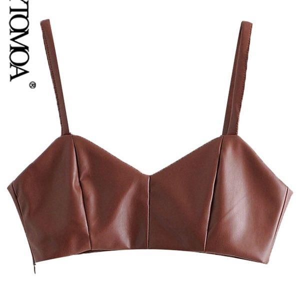 kpytomoa women fashion faux leather cropped tank vintage backless side zipper thin straps female camis chic 220316, White
kpytomoa women fashion faux leather cropped tank vintage backless side zipper thin straps female camis chic 220316, White