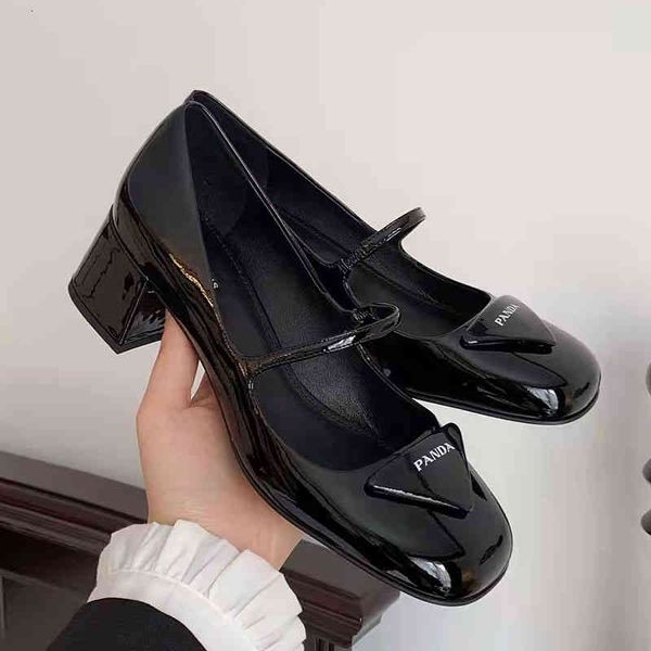 sandals p family mary jane women's shoes small leather thick heel shallow mouth round head single, Black
sandals p family mary jane women's shoes small leather thick heel shallow mouth round head single, Black