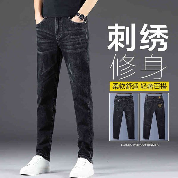 men's jeans embroidered men's pants elastic slim fit small straight jeans 9e4u, Blue
men's jeans embroidered men's pants elastic slim fit small straight jeans 9e4u, Blue