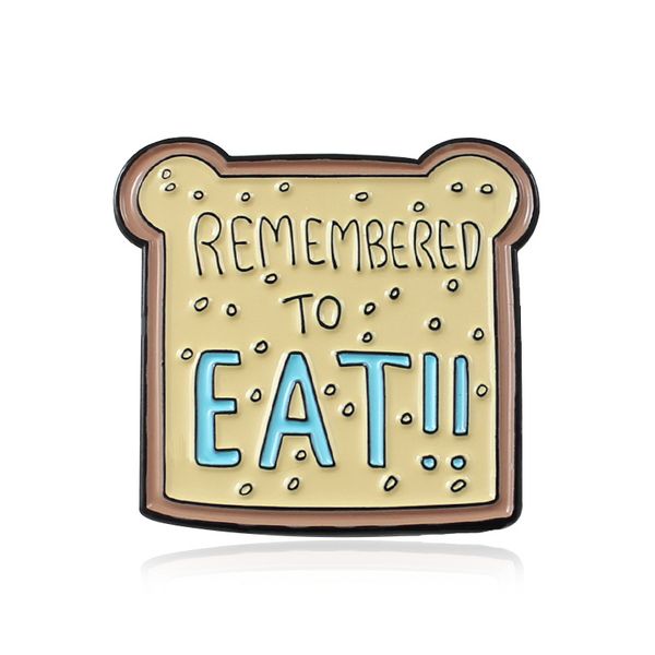 cartoon letter remember to eat brooch for boys enamel pin wholesale trend personality bread slices metal badge jewelry small fashion accesso, Gray
cartoon letter remember to eat brooch for boys enamel pin wholesale trend personality bread slices metal badge jewelry small fashion accesso, Gray