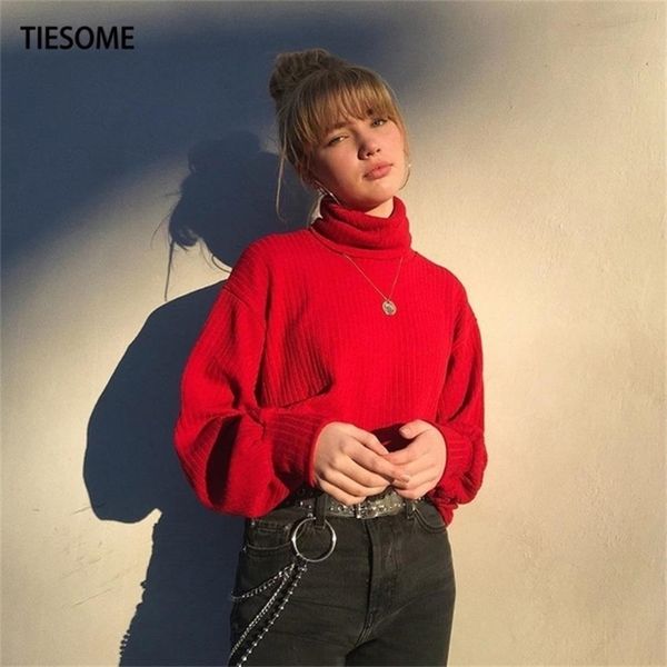 tiesome spring autumn turtleneck solid color knitted sweater women clothing red short casual female long sleeve cloth y200910, White;black
tiesome spring autumn turtleneck solid color knitted sweater women clothing red short casual female long sleeve cloth y200910, White;black