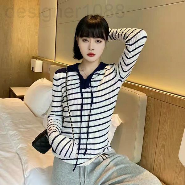 women's knits & tees designer d fashion sweater blue and white stripe navy neck letter jacquard wool knitted bottomed women's spri
women's knits & tees designer d fashion sweater blue and white stripe navy neck letter jacquard wool knitted bottomed women's spri