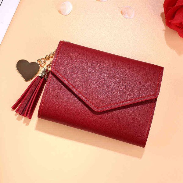mini tassel wallet women fashion purse female short mini wallets korean students lovely purse female small wallet for women 220607, Red;black
mini tassel wallet women fashion purse female short mini wallets korean students lovely purse female small wallet for women 220607, Red;black