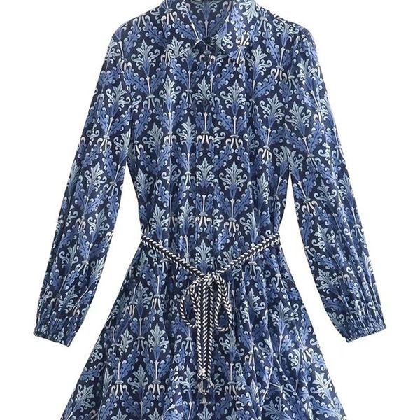 traf women fashion with belt printed ruffled mini dress vintage long sleeve buttonup female dresses vestidos mujer a220813, Black;gray
traf women fashion with belt printed ruffled mini dress vintage long sleeve buttonup female dresses vestidos mujer a220813, Black;gray