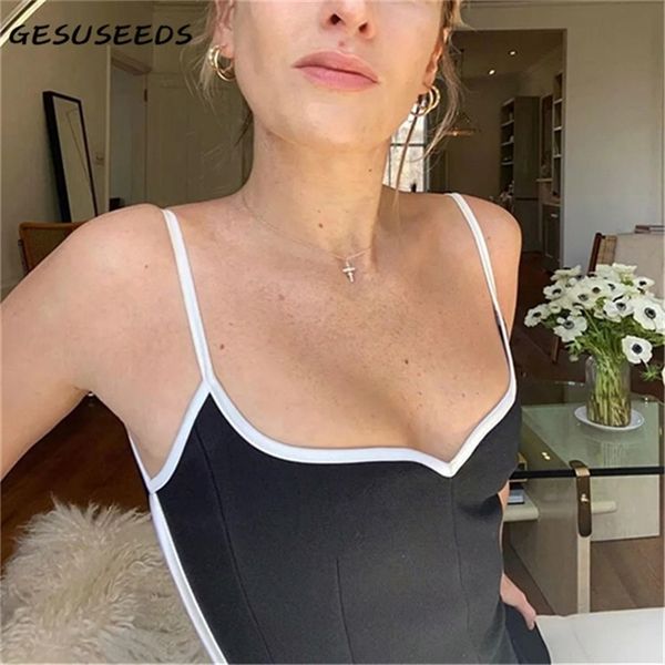 black crop summer women spaghetti strap casual v neck camis knit sleeveless army green gray 220628, White
black crop summer women spaghetti strap casual v neck camis knit sleeveless army green gray 220628, White