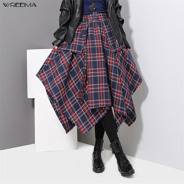 wreeima high waist red plaid split joitn asymmetry loose big hem halfbody casual skirt women fashion midi skirt autumn t200113, Black
wreeima high waist red plaid split joitn asymmetry loose big hem halfbody casual skirt women fashion midi skirt autumn t200113, Black