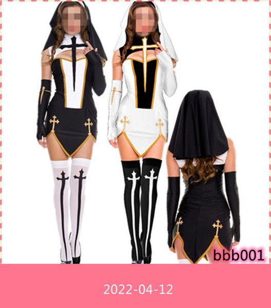 nun costume women white cosplay dress with black hood for halloween sister cosplay party
nun costume women white cosplay dress with black hood for halloween sister cosplay party