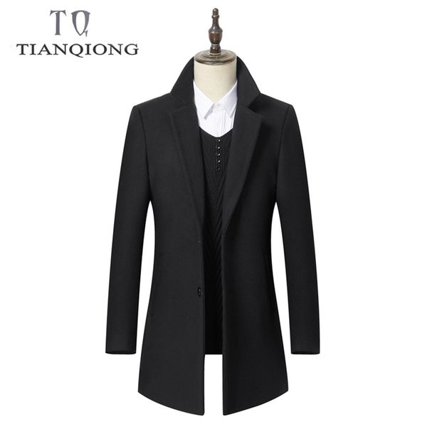 brand new autumn winter men's long section wool coat business casual classic style slim fit woolen jaket male brand clothes 201120, Black
brand new autumn winter men's long section wool coat business casual classic style slim fit woolen jaket male brand clothes 201120, Black