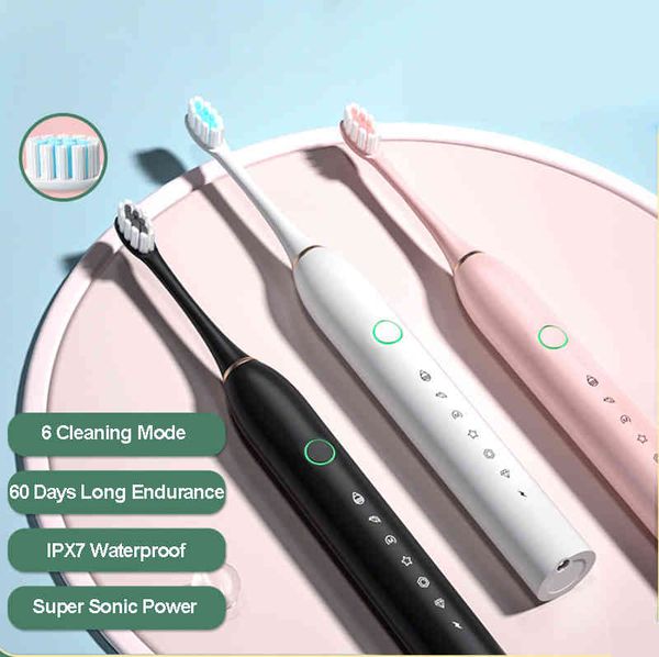 toothbrush sonic electric toothbrush timer teeth whitening brush 6 mode usb rechargeable tooth brushes replacement heads toothbrushes 0511
toothbrush sonic electric toothbrush timer teeth whitening brush 6 mode usb rechargeable tooth brushes replacement heads toothbrushes 0511