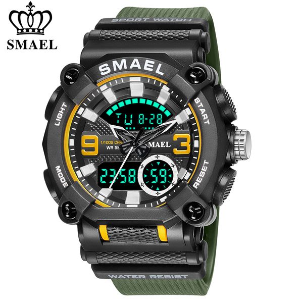 smael new fashion men sports watches luxury brand military waterproof digital quartz watch men dual display date wristwatch
smael new fashion men sports watches luxury brand military waterproof digital quartz watch men dual display date wristwatch