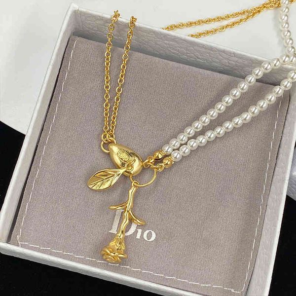 2022 women's fashion all-match high-quality new personality necklace brand wholesale dijia pearl rose female leaf flower letter lovely, Silver
2022 women's fashion all-match high-quality new personality necklace brand wholesale dijia pearl rose female leaf flower letter lovely, Silver
