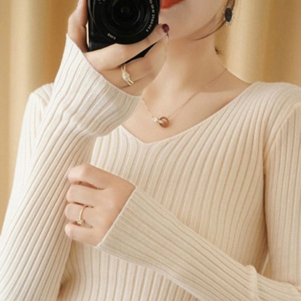 elegant sweater women autumn and winter new fashion vneck slim sweater women long sleeve sweaters femme chandails 2xl y200910, White;black
elegant sweater women autumn and winter new fashion vneck slim sweater women long sleeve sweaters femme chandails 2xl y200910, White;black