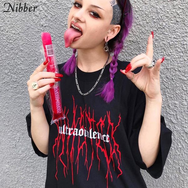 nibber summer gothic casual loose women tshirt fashion letter print oneck short sleeve midi tees basic street wear tee y200412, White
nibber summer gothic casual loose women tshirt fashion letter print oneck short sleeve midi tees basic street wear tee y200412, White