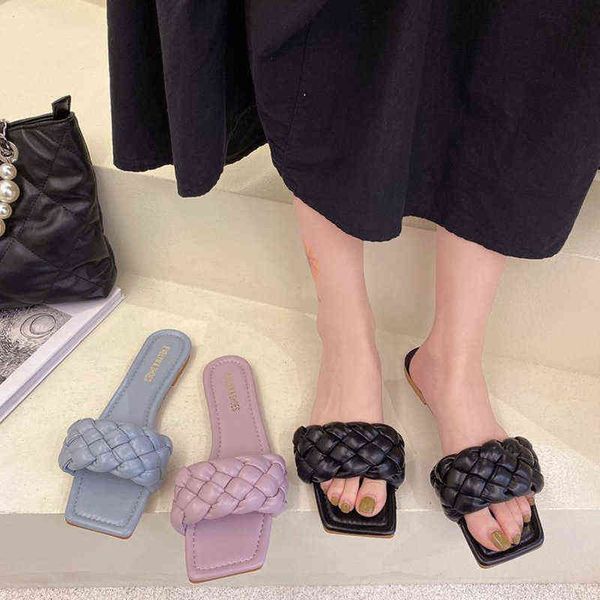 new fashion women's weave slippers design open toe footwear vacation flat beach sandals summer casual flip flops women shoes y220621, Black
new fashion women's weave slippers design open toe footwear vacation flat beach sandals summer casual flip flops women shoes y220621, Black