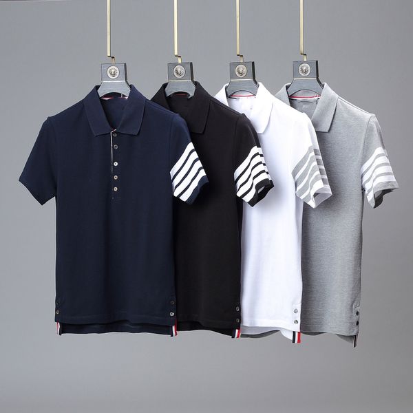 summer striped polo shirt men cotton slim short sleeve korean design women blouse couple street wear couple, White;black
summer striped polo shirt men cotton slim short sleeve korean design women blouse couple street wear couple, White;black