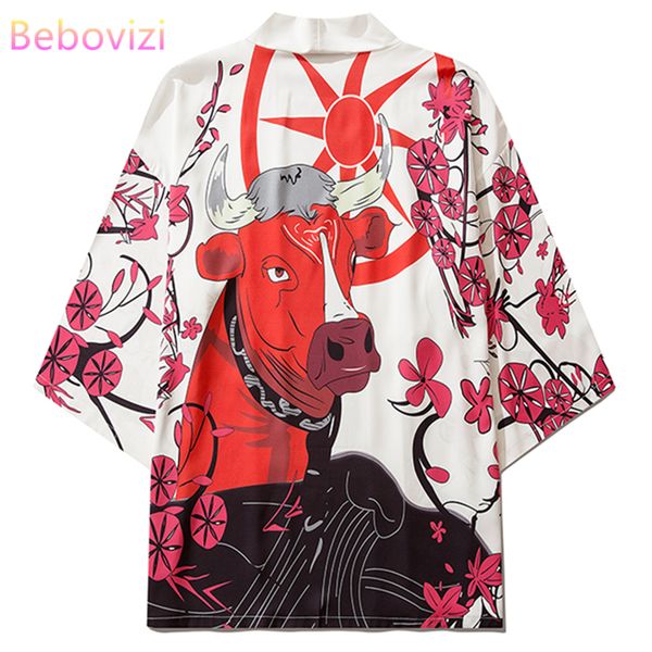 fashion bull print shirts asian streetwear white coat women men yukata cosplay cardigan kimono japanese traditional casual haori, Red
fashion bull print shirts asian streetwear white coat women men yukata cosplay cardigan kimono japanese traditional casual haori, Red