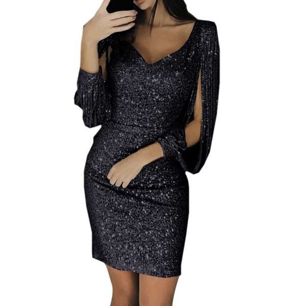 2022 clothing dresses women party night deep v neck elegant women's sheath slim dress tassel luxury temperament dinner mini dress, Black;gray
2022 clothing dresses women party night deep v neck elegant women's sheath slim dress tassel luxury temperament dinner mini dress, Black;gray