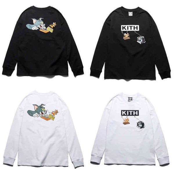kith men's t-shirts kitt tom and jerry cat mouse cheese clip spring autumn long sleeve round neck bottomed t-shirt pgc7, White;black
kith men's t-shirts kitt tom and jerry cat mouse cheese clip spring autumn long sleeve round neck bottomed t-shirt pgc7, White;black