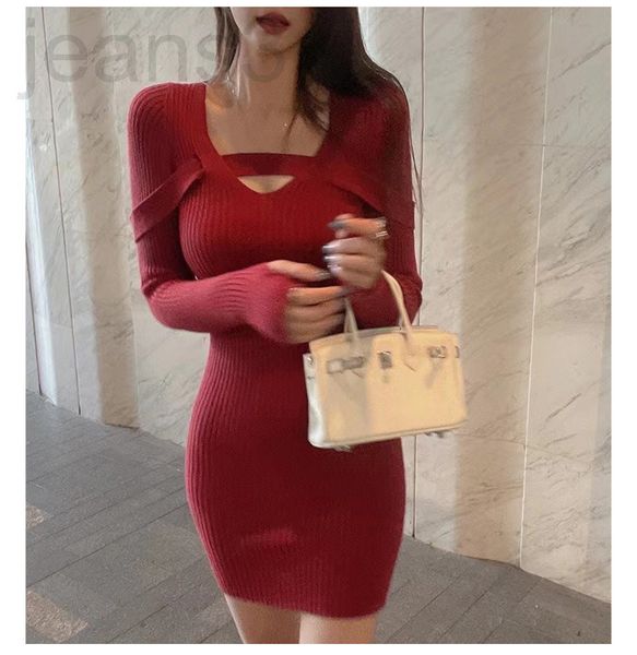 casual dresses designer 2021 autumn and winter new style multiple wear match cross v-neck hanging neck knitted dress bottomed skirt sweater, Black;gray
casual dresses designer 2021 autumn and winter new style multiple wear match cross v-neck hanging neck knitted dress bottomed skirt sweater, Black;gray
