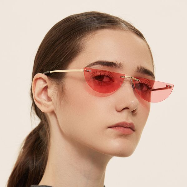 semicircle small rimless sunglasses for women retro fashion brand design sun glasses ladise street multiple colors gafas uv 220623, White;black
semicircle small rimless sunglasses for women retro fashion brand design sun glasses ladise street multiple colors gafas uv 220623, White;black