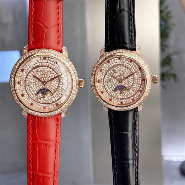 montre de luxe men watches 36mm manual mechanical movement steel case leather strap babysbreath diamond watch wristwatches, Slivery;brown
montre de luxe men watches 36mm manual mechanical movement steel case leather strap babysbreath diamond watch wristwatches, Slivery;brown