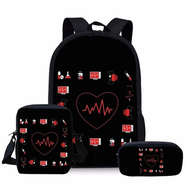 noisydesigns nurse heart printing school bags kids 3pc/set primary schoolbag children shoulder bagpack teenagers large satchel lj201225
noisydesigns nurse heart printing school bags kids 3pc/set primary schoolbag children shoulder bagpack teenagers large satchel lj201225
