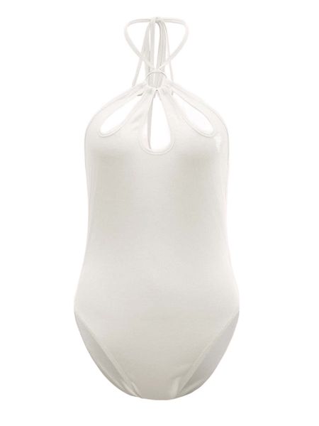 cut out front halter neck backless bodysuit p3jo#, White
cut out front halter neck backless bodysuit p3jo#, White