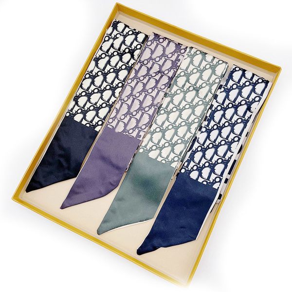 luxury digner 2022 dign wo silk scarf fashion letter headband brand small scarfs variable headscarf accsori activity gift size 100*6cm, Blue;gray
luxury digner 2022 dign wo silk scarf fashion letter headband brand small scarfs variable headscarf accsori activity gift size 100*6cm, Blue;gray
