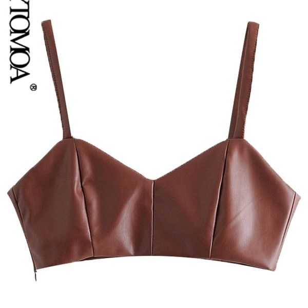 kpytomoa women fashion faux leather cropped tank vintage backless side zipper thin straps female camis chic 220514, White
kpytomoa women fashion faux leather cropped tank vintage backless side zipper thin straps female camis chic 220514, White