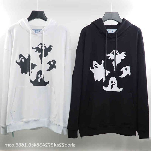off fashion t-shirts autumn and winter new 20ss ghost print casual cotton long sleeve hoodie, Black
off fashion t-shirts autumn and winter new 20ss ghost print casual cotton long sleeve hoodie, Black