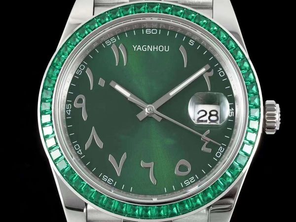diw factory green diamonds bezel men's watches middle east digital date arabic dial 41mm automatic mechanical watch cal3235 movement sa, Slivery;brown
diw factory green diamonds bezel men's watches middle east digital date arabic dial 41mm automatic mechanical watch cal3235 movement sa, Slivery;brown