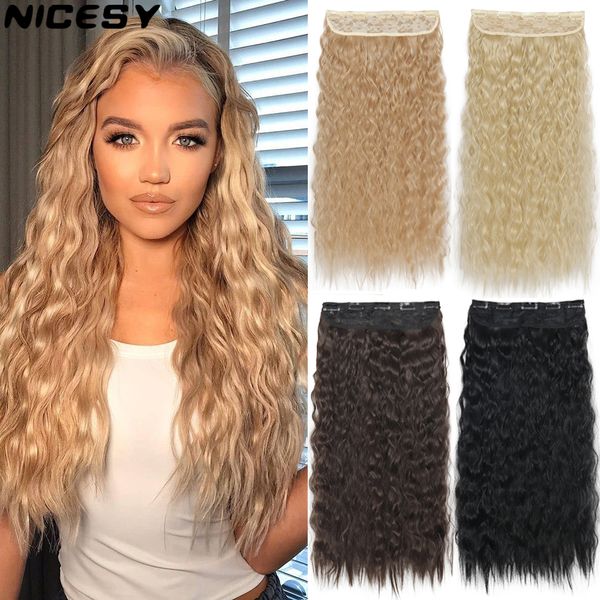 costume accessories synthetic long water wave 5 clip-in hair extensions 22inch fiber high tempreture hair blonde black women hairpiece, Silver
costume accessories synthetic long water wave 5 clip-in hair extensions 22inch fiber high tempreture hair blonde black women hairpiece, Silver