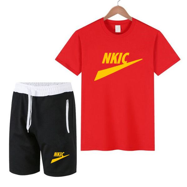 summer tracksuit brand logo printed short-sleeved cotton casual breathable t-shirt shorts suit sports and leisure men's set, Gray
summer tracksuit brand logo printed short-sleeved cotton casual breathable t-shirt shorts suit sports and leisure men's set, Gray