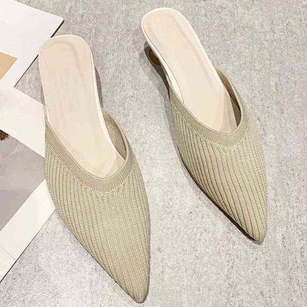 pointed toe slippers women breathable mesh slides fashion stretch knitted mules shoes shallow flats outdoor flip flops 220615, Black
pointed toe slippers women breathable mesh slides fashion stretch knitted mules shoes shallow flats outdoor flip flops 220615, Black